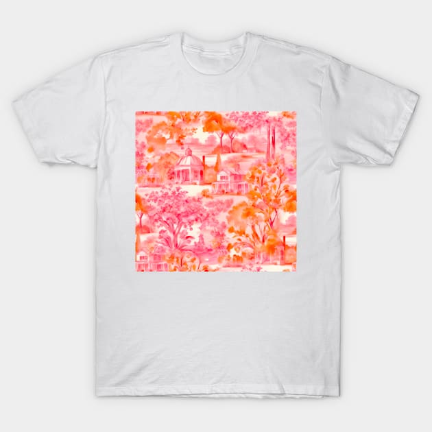 Orange Rotunda toile watercolor T-Shirt by SophieClimaArt